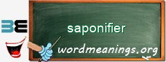 WordMeaning blackboard for saponifier